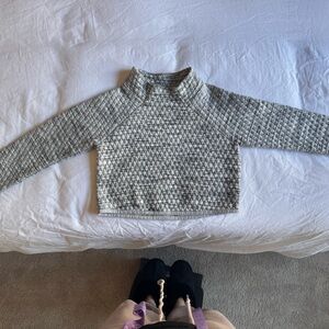 Zella Textured Gray Women's Sweater
